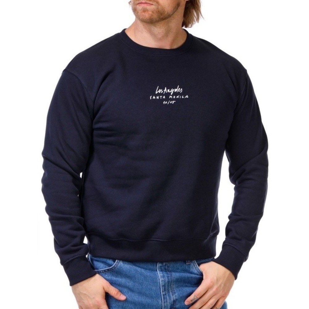 Denim & Flower Mens Los Angeles Graphic Crewneck Relaxed Fit Sweatshirt Size L